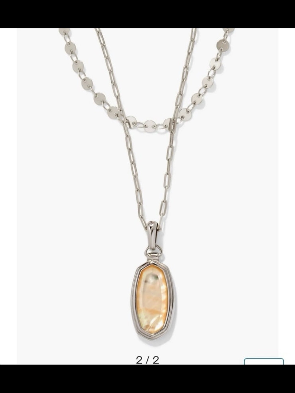 Framed Dani Multistrand Necklace from Kendra Scott NWT rhodium RARE authentic